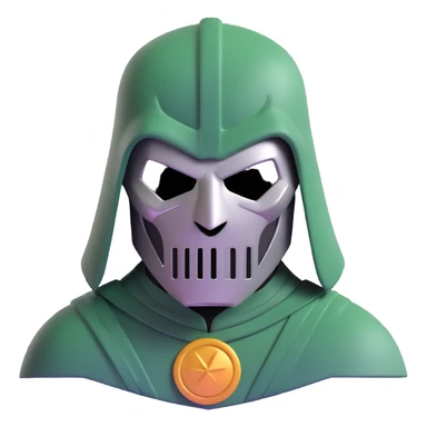 doctor doom metal mask sticker