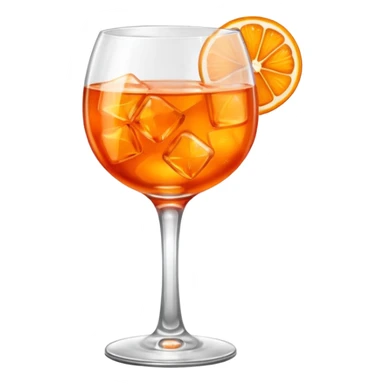Aperol spritz drink with orange sticker