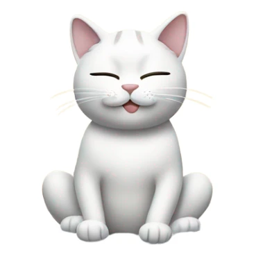 cat in a meditative pose sits above the clouds sticker