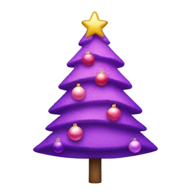 Pink and purple Christmas tree sticker