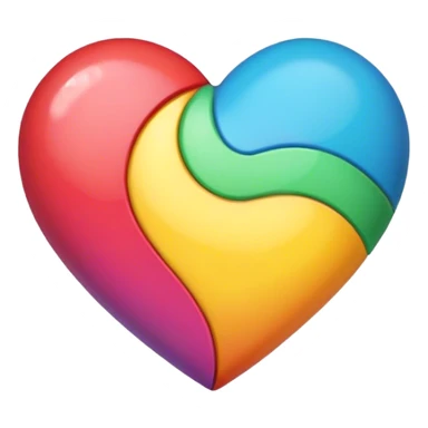 cœur multicolore  sticker