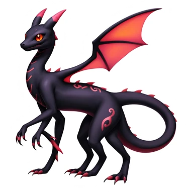 Salazzle-Salandit-Umbreon-Fakémon-hybrid-creature (full body)  sticker