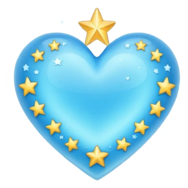 lightblue heart whit stars sticker