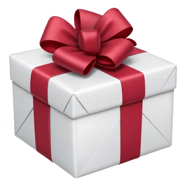 christmas gift with white color and cranberry bow sticker