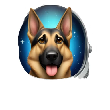 traditional german Shepard astronaut facing forward sticker