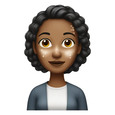 Woman with vitiligo skin condition sticker