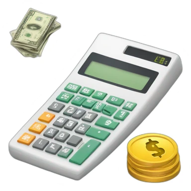 calculator and money sticker