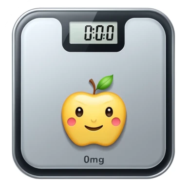 Digital weight scale with 0:00 on it sticker