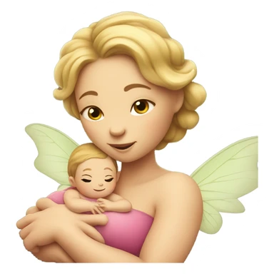 Fat fairy with baby sticker