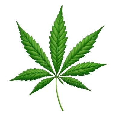 Marijuana leaf sticker