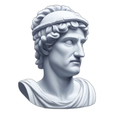 greek-bust-with-glowing-headband sticker