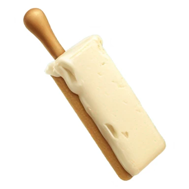 rectangular vanilla ice cream bar on a stick sticker