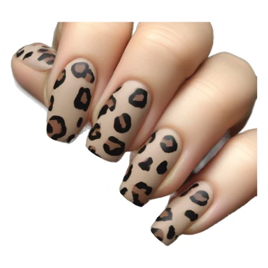 muted leopard print nails sticker