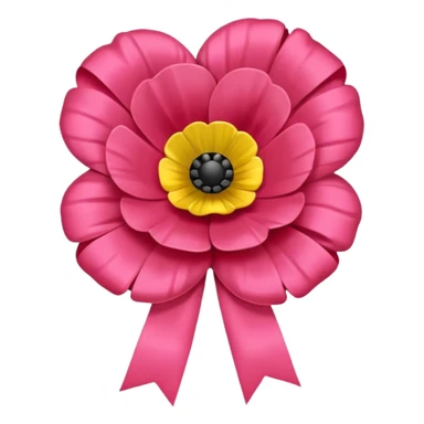 cute poppy with bow sticker