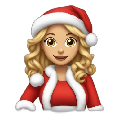 Mariah Carey as santa (full height) sticker