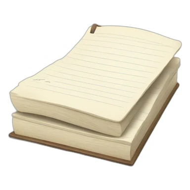 open notebook with notes  sticker