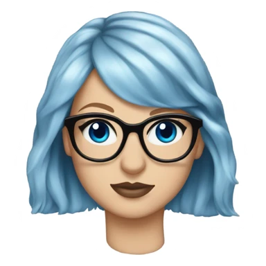 Taylor Swift blue eyes wearing big glasses  sticker