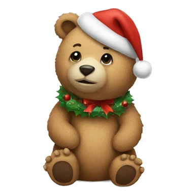 Christmas bear sticker