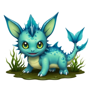 Deep-Dark-Swamp-Seafoam-Green Murky Gloomy Dull Swampy Muddy Vaporeon-Swamp-Algae-Monster sticker