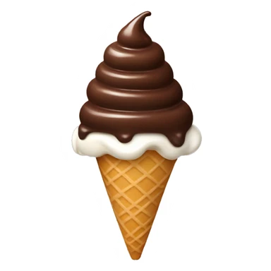 Chocolate ice cream sundae sticker