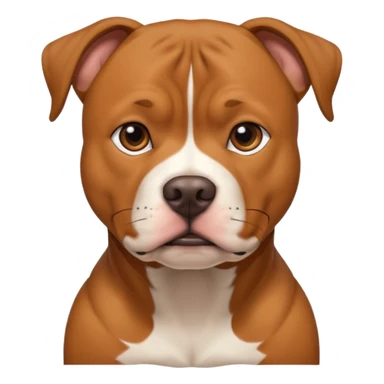 Brown pit bull boxer mix dog sticker