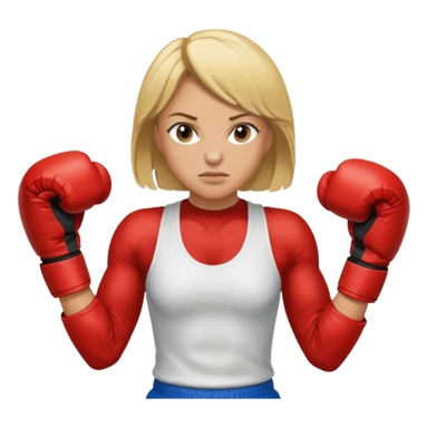 blonde female boxer sticker