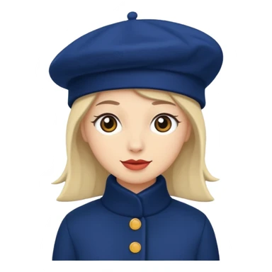 Winter beret sticker