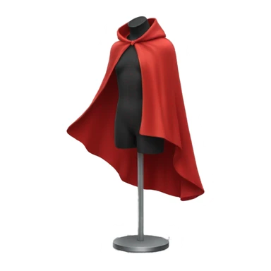 faceless mannequin flapping red cape sticker