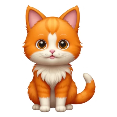 Emojicat baby, cute, playful, standing sticker