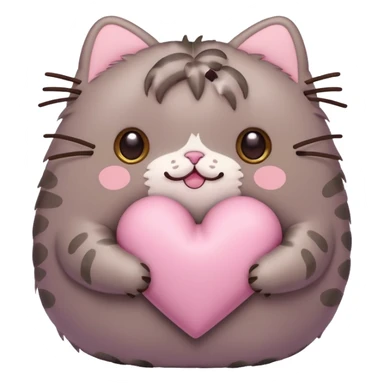 pusheen heart Pink cute sticker