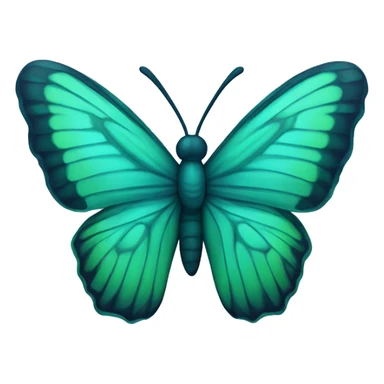green, blue, and teal butterfly scary sticker