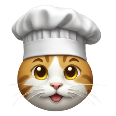 Cat with chef hat sticker