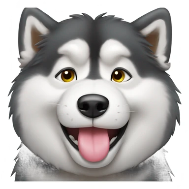 Malamute blowing kisses  sticker