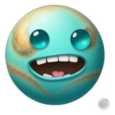 Uranus planet with buckteeth sticker