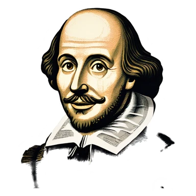 Shakespeare made of newspaper cuttings 420 roses flowers sticker
