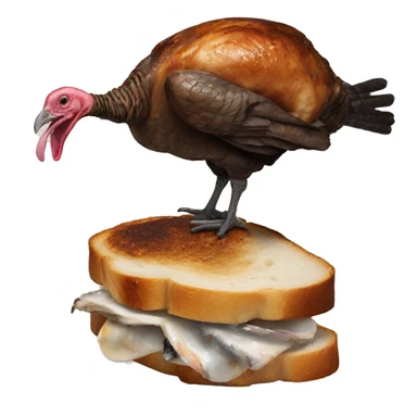 Turkey with black Burnt toast and oyster sticker