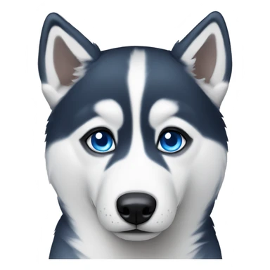 Husky with blue eyes sticker