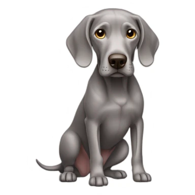 Weimaraner dog sticker