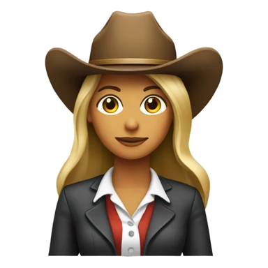 Paralegal with cowboy hat female sticker