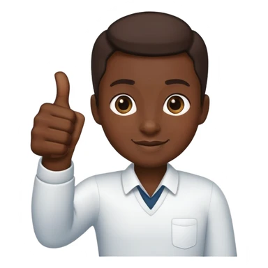 A thumbs up with predominantly dark skin tone and light skin accents sticker