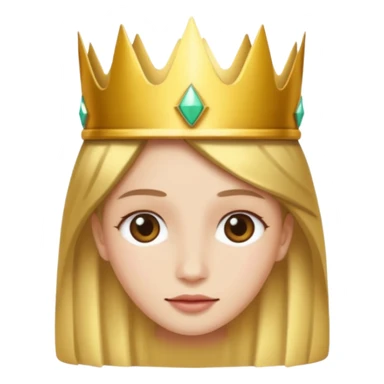 “Keep the 😌 emoji exactly the same, no edits, no human features. Just place the 👑 crown above it.” sticker