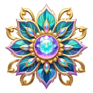 Epic divine legendary celestial flowery complex detailed iridescent aesthetic-scenery-Decorations sticker