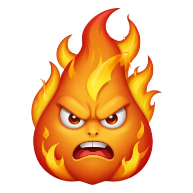 Angry flame death  sticker