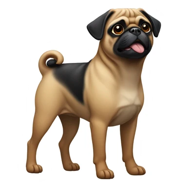 pug with rotweiller colouring sticker