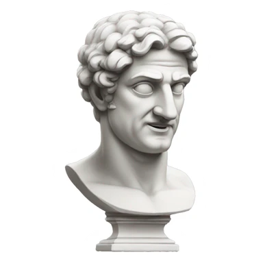 Greek statue head happy  sticker