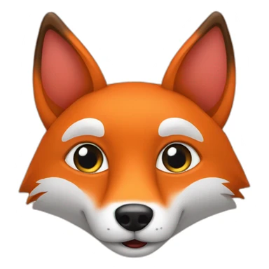 un renard avec coeur sticker