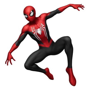 Black colored suit spider man sticker