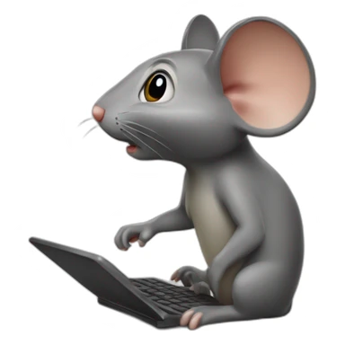 un souris d'ordinateur model O sticker