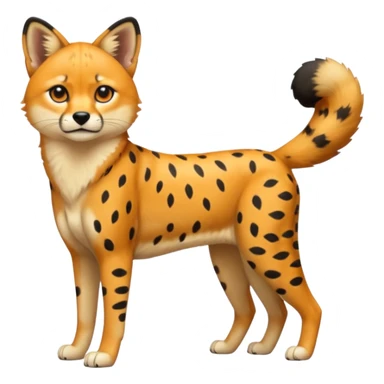 Cheetah-serval-shiba-inu-hybrid, full body sticker