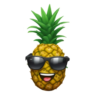 Pineapple wearing sunglasses  sticker